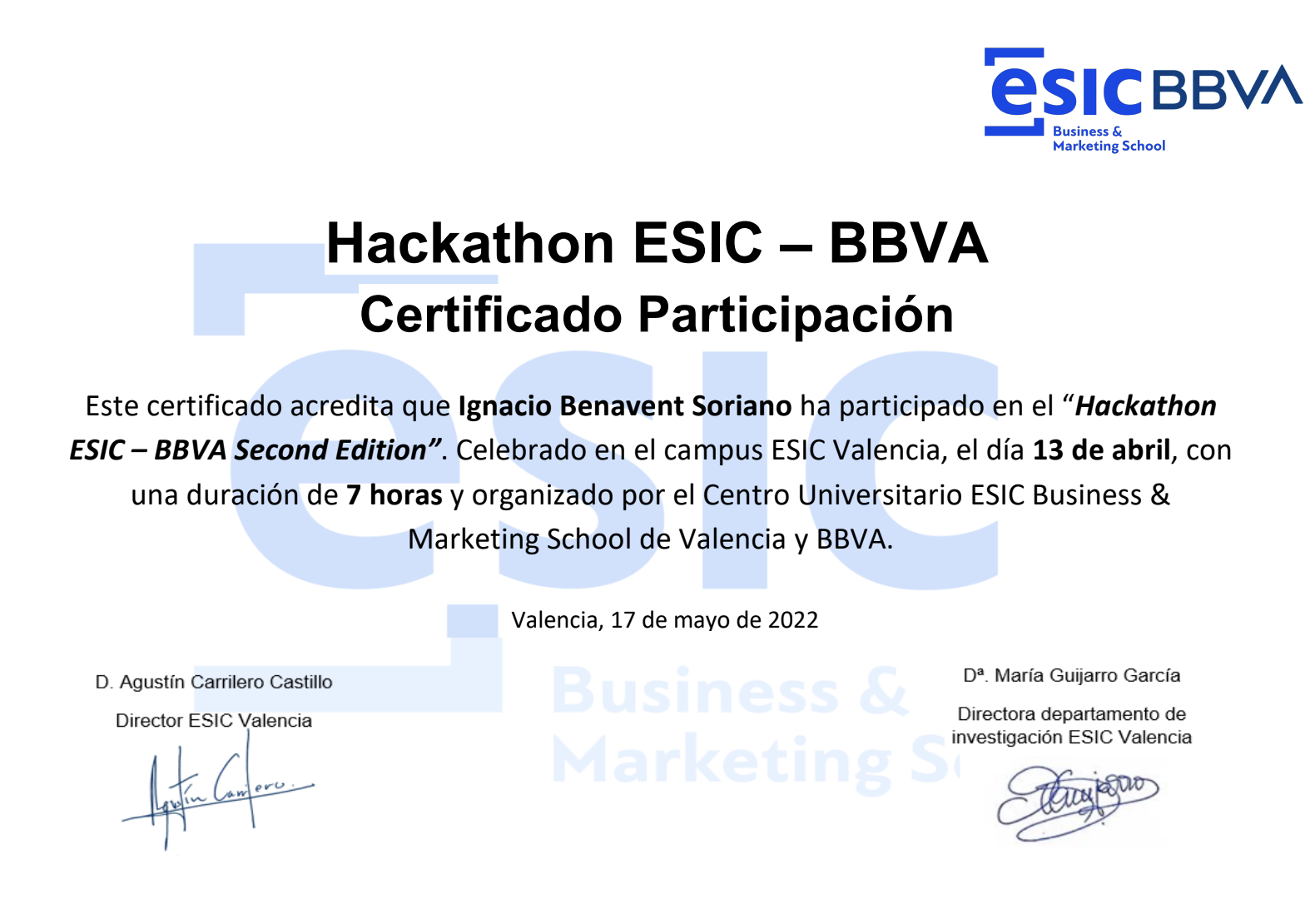 Imagen interior del evento Hackathon BBVA